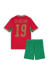 Marokko Youssef En-Nesyri #19 Jalkapallovaatteet Lasten Kotipeliasu MM-kisat 2026 Lyhythihainen (+ Lyhyet housut)